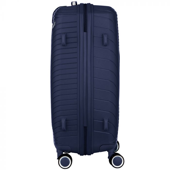 Набір пластикових валіз 2E, SIGMA,(L+M+S), 4 колеса, темно-синій