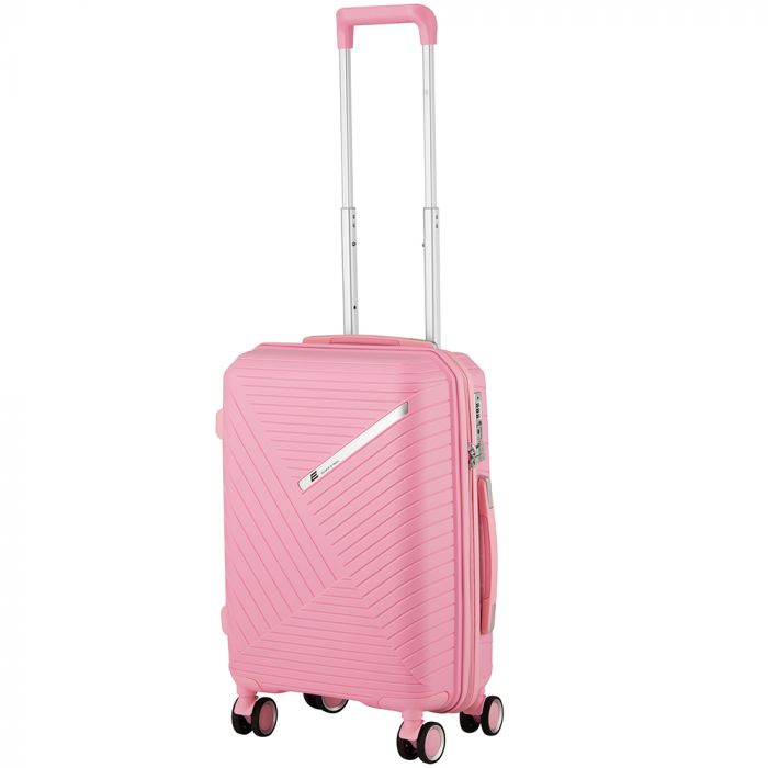 Набір пластикових валіз 2E, SIGMA, (L+M+S),4 колеса, рожевий