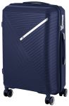 Валіза пластикова, 2E, SIGMA, середня, 4 колеса, темно-синя