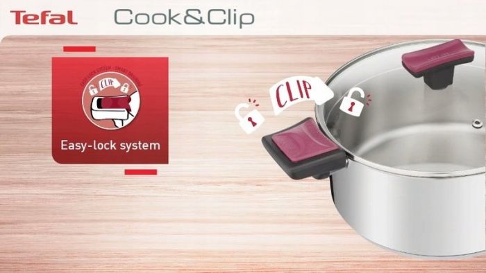 Набір посуду Tefal Cook&Clip, 10 предметів, нерж.сталь