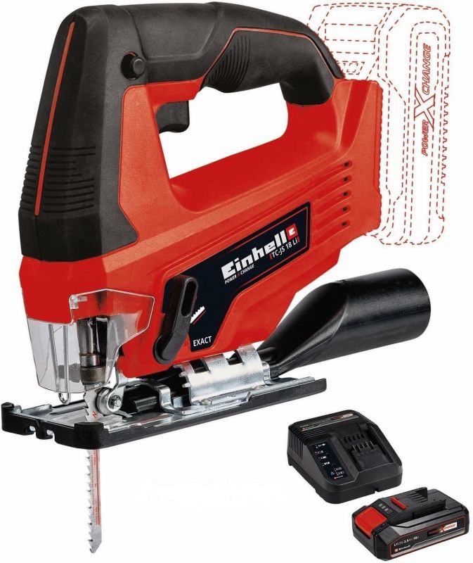 Лобзик акумуляторний Einhell TC-JS 18 Li Kit 2,5 Ah, акум. 18В, 2,5 Аг, 2700 об/хв