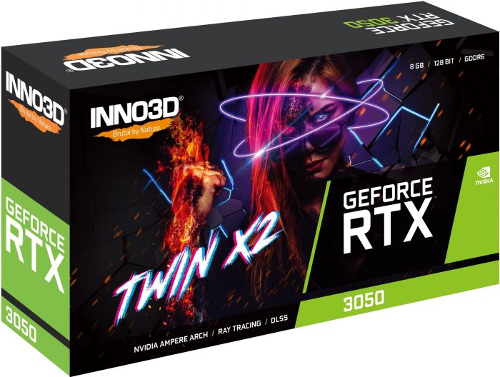 Відеокарта INNO3D GeForce RTX3050 8Gb GDDR6 Twin X2