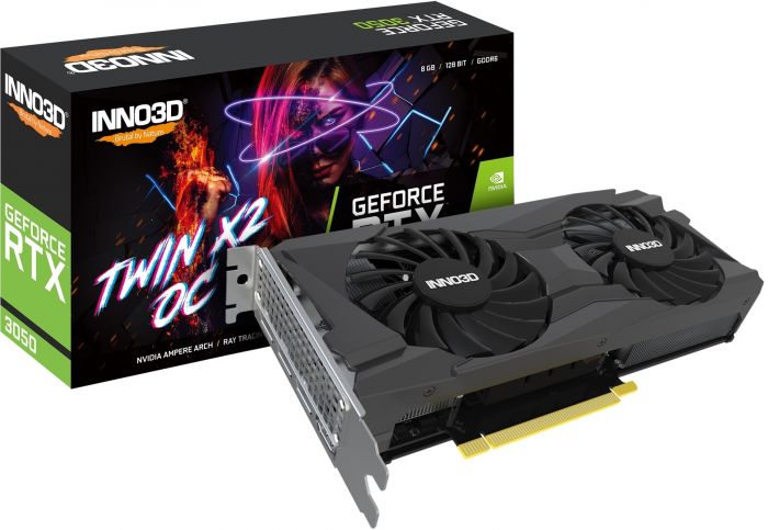 Відеокарта INNO3D GeForce RTX3050 8Gb GDDR6 Twin X2 OC