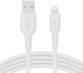 Кабель Belkin USB-A - Lightning силіконовий, з кліпсою, 1м, білий