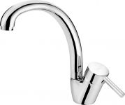 Змішувач для кухні Deante Aster, довж.виливу - 216мм, поворотний, 1важіль, хром