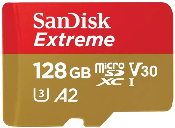 Карта пам'яті SanDisk microSD  128GB C10 UHS-I U3 R190/W90MB/s Extreme V30