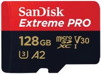 Карта пам'яті SanDisk microSD  128GB C10 UHS-I U3 R200/W90MB/s Extreme Pro V30 + SD