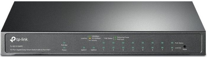 КомутаторTP-LINK TL-SG1210MPE 8xGE/PoE+ 123W 1xGE 1xcomboGE/SFP EasySmart