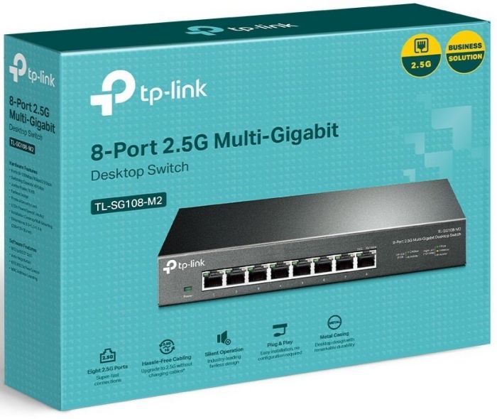 Комутатор TP-LINK TL-SG108-M2 8x2.5GE некерований Метал. корпус