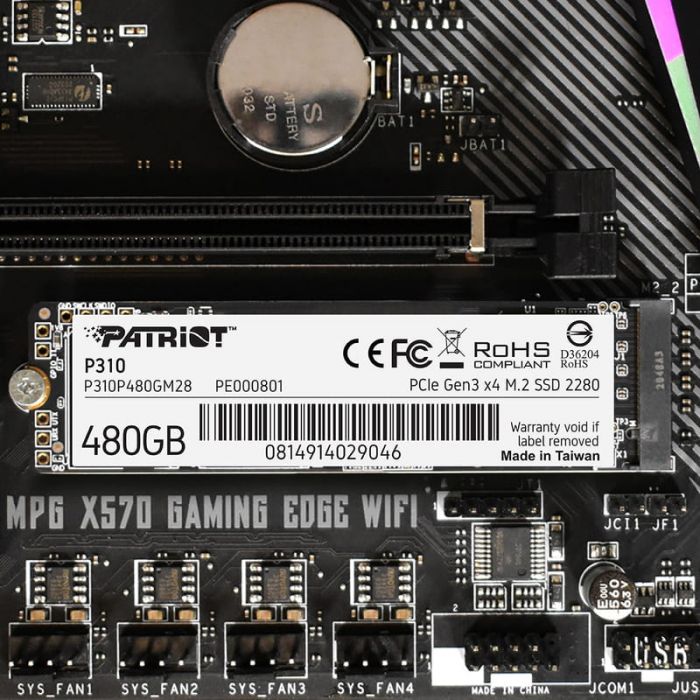 Накопичувач SSD Patriot M.2  480GB PCIe 3.0 P310