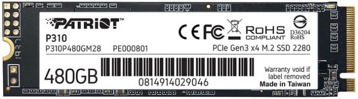 Накопичувач SSD Patriot M.2  480GB PCIe 3.0 P310