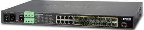 Комутатор Planet 16xSFP + 8xRJ45 Gigabit Switch AC+DC, -10/+60°C, Managed