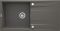 Мийка кухонна Deante Eridan, граніт, прямокутник, з крилом, 1000х520х203мм, чаша - 1, накладна, металічний антрацит