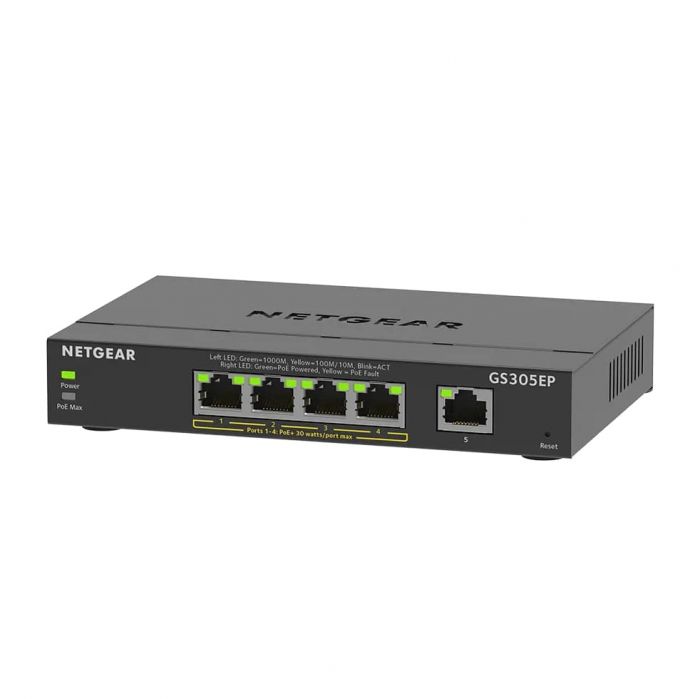 Комутатор NETGEAR GS305EP 4xGE PoE+(63Вт), 1xGE, керований