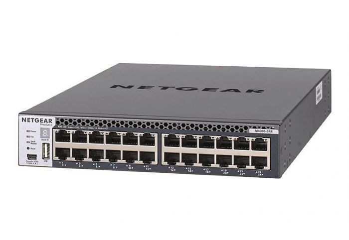 Комутатор NETGEAR M4300-24X (XSM4324CS) 24x10GE, 4xSFP+, керований L3 з можливістю стекування