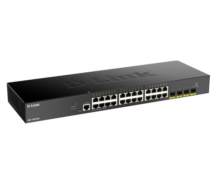 Комутатор D-Link DGS-1250-28X 24xGE, 4xSFP+, WebSmart