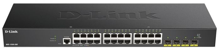 Комутатор D-Link DGS-1250-28X 24xGE, 4xSFP+, WebSmart