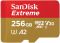 Карта пам'яті SanDisk microSD  256GB C10 UHS-I U3 R190/W130MB/s Extreme V30