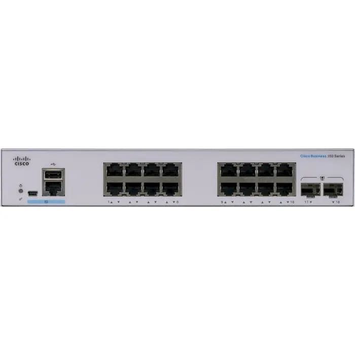 Комутатор Cisco CBS350 Managed 16-port GE, 2x1G SFP