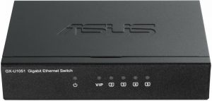 Комутатор ASUS GX-U1051 5xGE некерований стальний корпус
