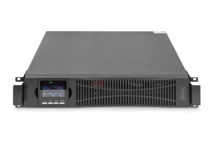 ДБЖ DIGITUS OnLine, 3000VA/3000W, LCD, 8xC13, 1xC19, RJ45, RS232, USB, Rack/Tower