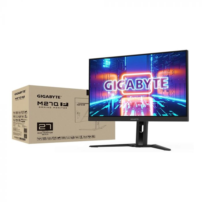 Монітор LCD GIGABYTE 27" M27Q-P, 2xHDMI, DP, USB-C, 3xUSB, MM, IPS, 2560х1440, 170Hz, 1mc, 98%DCI-P3, AdaptiveSync, HDR400