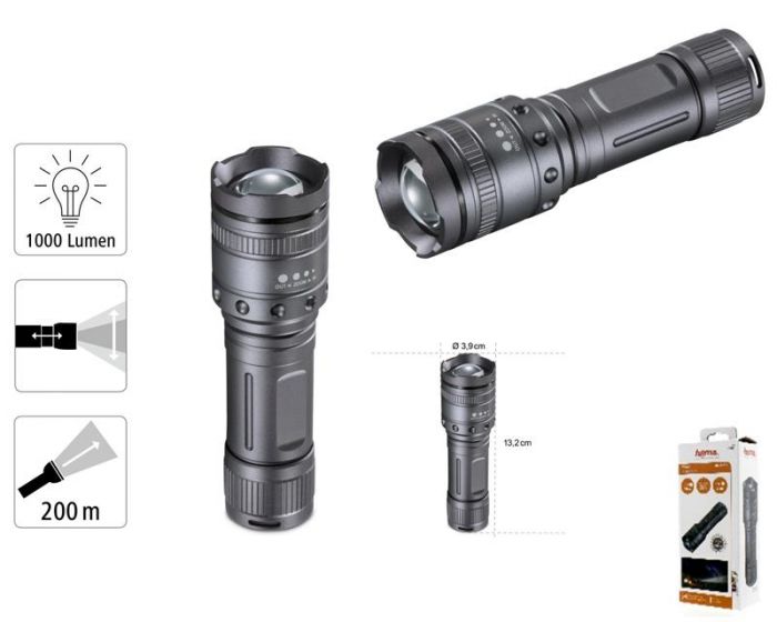 Ліхтар Hama Ultra Pro LED Torch L1000 Black