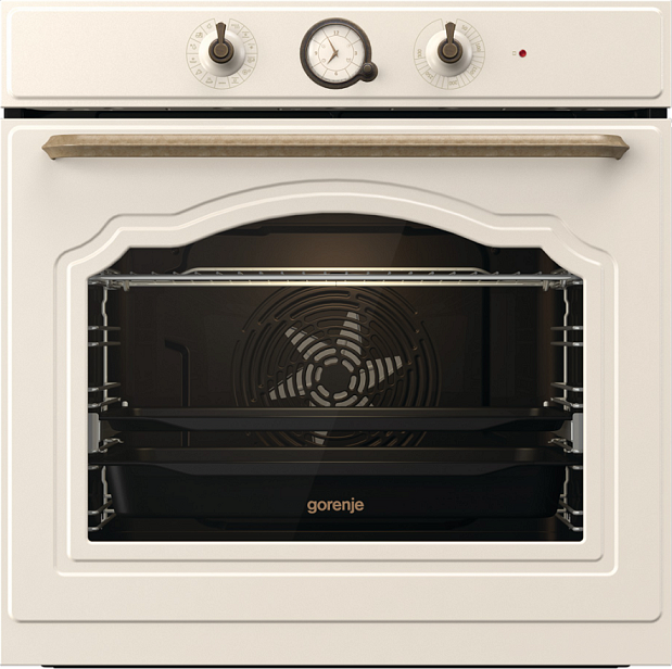 Духовка Gorenje BOS67372CLI/ 77 л/ A+/аналоговий дисплей/таймер/ гриль/ приготування без жиру/ шампань