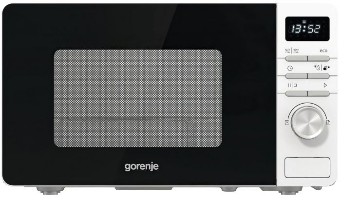 Мікрохвильова пічка Gorenje MO20A3W / 20 л/800 Вт./електронне упр./дисплей/ приготування на декількох рівнях/11 програм/білий