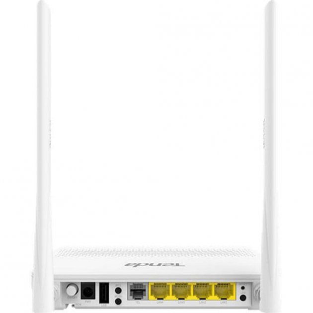 Абонентський термiнал TENDA HG6 GPON, N300, 4xGE LAN, 1xONT WAN, 1xUSB, 1xFXS