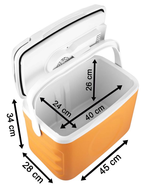 Ел. дорожний холодильник SCM 1122, 22 л, померанчевий