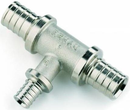 Трійник Rehau Rautherm S, 17-10-17 мм, зменш. бік. прохід, оцинк. латунь