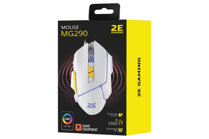 Миша 2E GAMING MG290 LED USB White