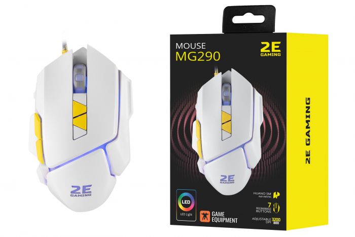 Миша 2E GAMING MG290 LED USB White