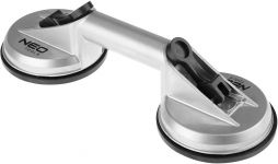 Присоска вакуумна NEO, для скла, подвійна, алюмінієвий корпус, діаметр 120 мм, 100 кг