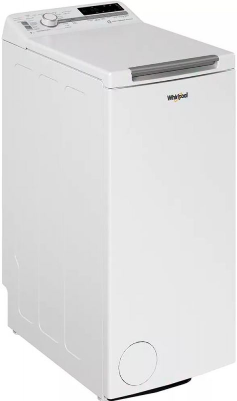 Пральна машина Whirlpool вертикальна, 7кг, 1200, A+++, 60см, дисплей, інвертор, білий