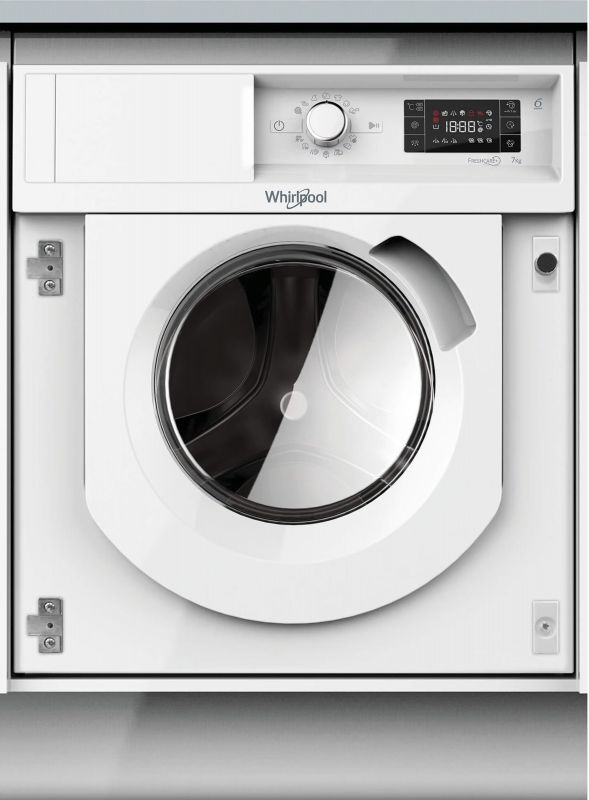 Пральна машина Whirlpool вбудовувана фронтальна, 7кг, 1400, A+++, 60см, дисплей, пара, інвертор, білий