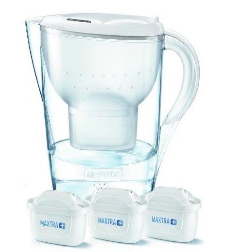 Фільтр-глечик Brita Marella XL Memo + 3 картриджа 3.5 л (2.2 л очищеної води), білий