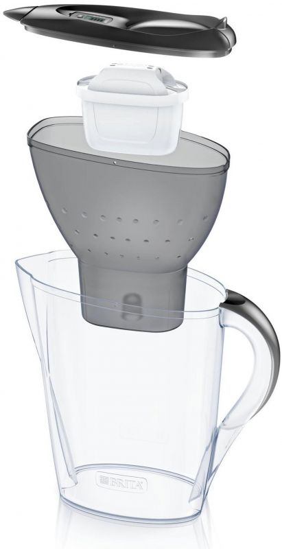 Фільтр-глечик Brita Marella + 3 картриджа 2.4 л (1.4 л очищеної води), графіт