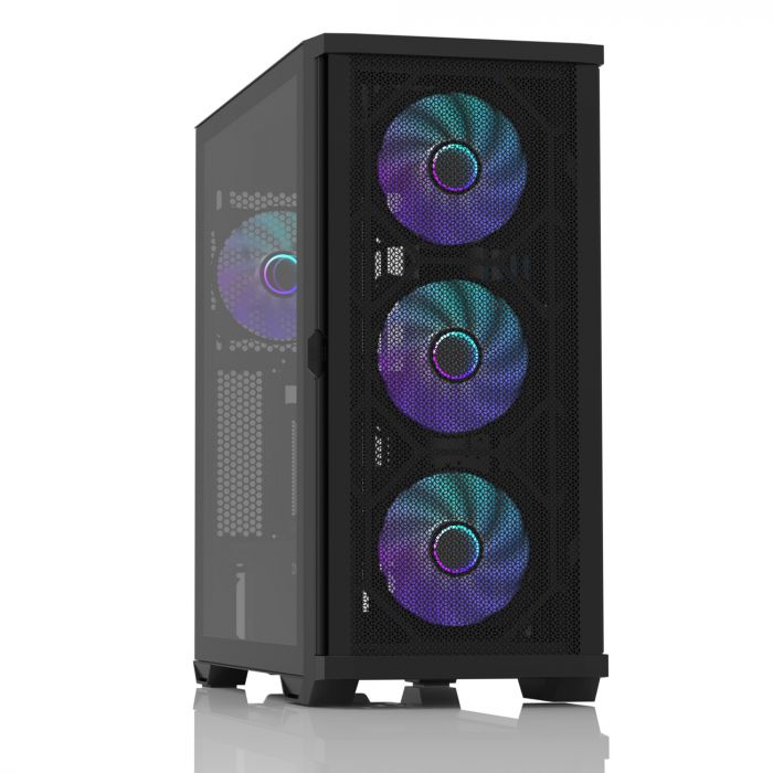 Корпус Zalman Z10 Duo BLACK, MidT, 2xUSB3.0, 1 x USB Type-C, 3x140мм ARGB,1x120мм ARGB, скло (бічна панель), без БЖ, чорний