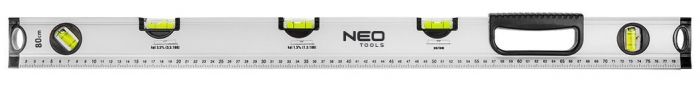 Рівень Neo Tools, алюмінієвий, 80 см, 5 капсул