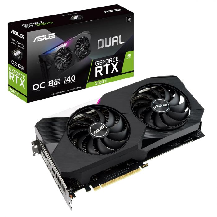 Відеокарта ASUS GeForce RTX 3060 Ti 8GB GDDR6 DUAL OC LHR DUAL-RTX3060TI-O8G-V2