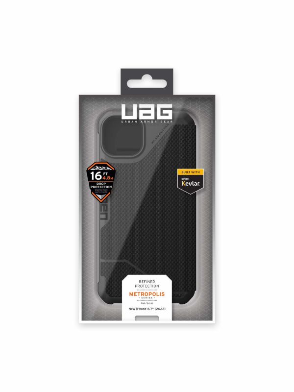 Чохол UAG для Apple iPhone 14 Plus Metropolis, Kevlar Black