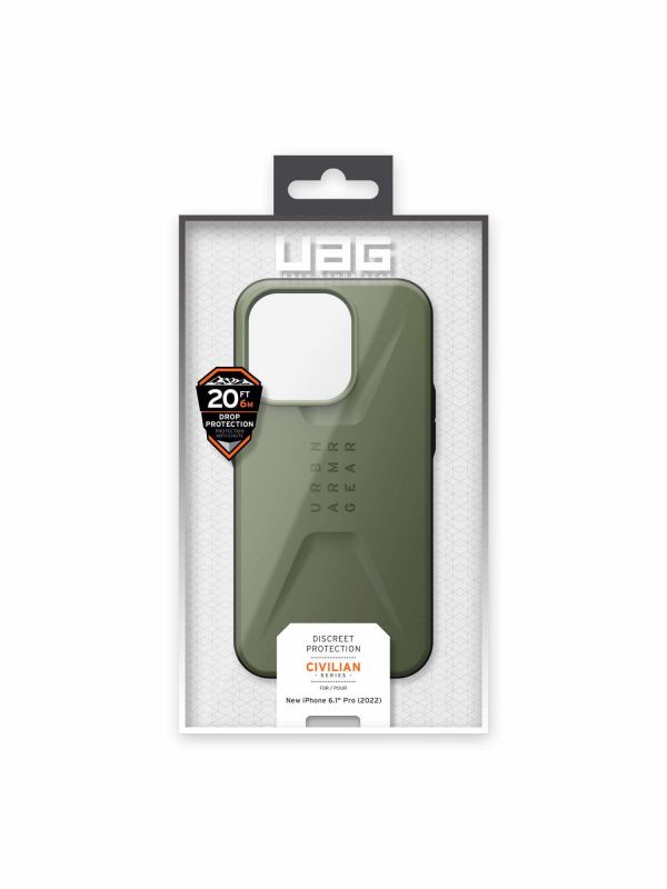 Чохол UAG для Apple iPhone 14 Pro Civilian, Olive