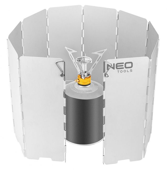 Вітрозахист для пальника NEO, алюміній, 10 пластин загальним розміром 24х84 см, футляр, 0.277кг