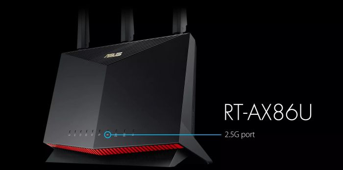 Маршрутизатор ASUS RT-AX86U AX5700 4xGE LAN 1x2.5GE WAN 2xUSB3.2 MU-MIMO OFDMA MESH