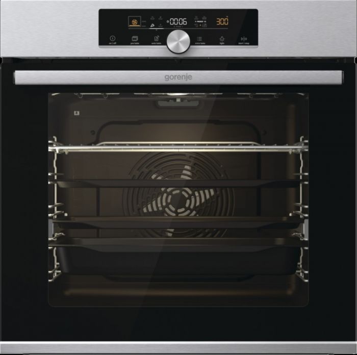 Шафа Gorenje BPS6747A06X духова електрична, 77л, дисплей, піроліз, A+, нерж