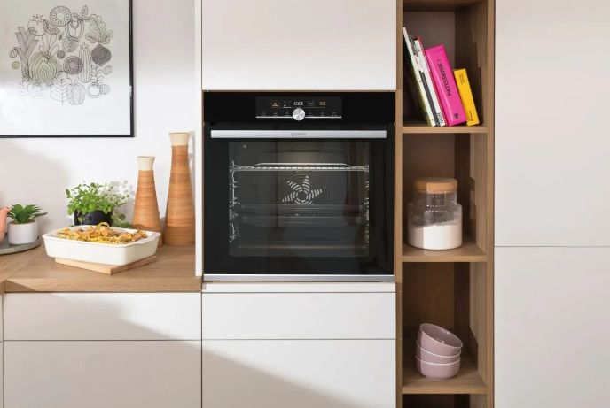 Шафа Gorenje BPSX6747A05BG духова електрична, 77л, A+, дисплей, піроліз, чорний