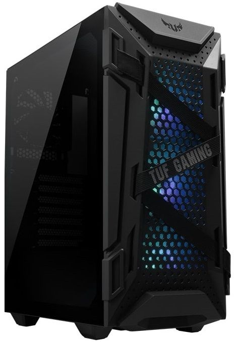 Корпус ASUS TUF Gaming GT301, без БП, 2xUSB3.1, 3x120mm ARGB Fans, Tempered Glass side, ATX, Black