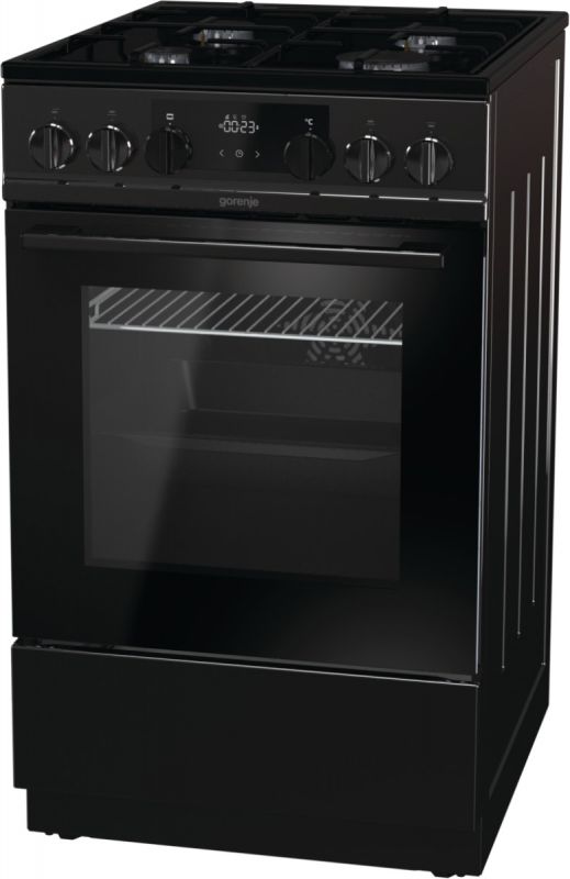 Плита Gorenje K535B комбінована, 62л, 50x60см, дисплей, чорний